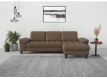 Ecksofa SIT & MORE "Westham L-Form", braun (coffee), B:275cm H:88cm T:172cm, 100% Polyester, Sofas, Ecksofa, Recamiere, mit oder ohne Bettfunktion, Bettkasten, Füße wengefarben