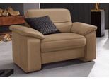 Sessel SIT & MORE "Ascara", braun (cappuccino), B:97cm H:85cm T:92cm, Softlux-Kunstleder;NaturLeder;Luxus-Microfaser ALTARA NUBUCK (100% Polyester), Sessel, Sessel, inklusive komfortablem Federkern