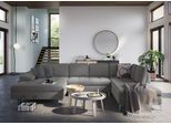 Wohnlandschaft SIT & MORE "Latigo U-Form", grau, B:346cm T:201cm, Sofas, Wohnlandschaft, mit Mega-Recamiere, wahlweise mit Bettfunktion und Bettkasten