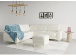 Ecksofa SIT & MORE "Sinatra L-Form", beige (creme), B:251cm H:85cm T:231cm, 98% Polyester, 2% Polyamid, Sofas, Ecksofa, optional mit Kopfteilverstellung und Armteilfunktion