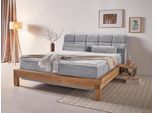 Boxspringbett HOME AFFAIRE "Villads", grau (argento), B:199cm L:231cm, Komplettbetten, Boxspringbett, Liegefläche: 180/200 cm, Inside-Boxspring-Unterbau, recycelte Stoffe