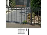 Metallzaun ALBERTS "Anbauset Circle", schwarz, H:100cm, Aluminium, Zaunelemente, Höhe: 100 und 120 cm, Breite: 200 cm, zum Aufschrauben