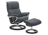 Fußhocker STRESSLESS "Mayfair", blau (atlantic blau batick), B:55cm H:41cm T:39cm, Leder BATICK: BATICK ist ein leicht korrigiertes, durchgefärbtes und genarbtes Möbelleder, bei dem die meisten Unebenheiten und Spuren in der Regel entfernt wurden., Leder PALOMA: PALOMA ist ein durchgefärbtes Semianilin-Möbelleder mit natürlicher Narbung., ROHLEDER Stoff Q2 FARON: Ein fester zuverlässiger Bouclu00e
