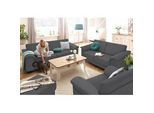 Home affaire Sitzgruppe »Anna«, (Set), 2-Sitzer und 3-Sitzer Home affaire dunkelgrau