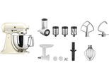 KITCHENAID Küchenmaschine "5KSM125EAC", beige (creme), B:24cm H:36cm T:37cm, Küchenmaschinen, Gratis Fleischwolf+Gemüseschneider m. 3 Trommeln (Wert ca. 278,-€ UVP)