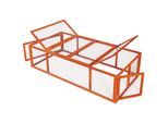 tectake® Hasenstall, aus Holz, 2 Dachöffnungen, 181 x 90 x 48 cm