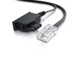CSL - Internet Kabel Routerkabel - TAE-F Stecker auf RJ45 Stecker - 50m - Internetkabel - Router an die Telefondose, TAE - schwarz