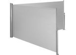 tectake® Doppel-Seitenmarkise, aus Aluminium, Schutz vor Sonne und Wind, 160 x 600 cm