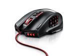 Titanwolf Gaming-Maus kabelgebunden 1000 dpi, USB MMO Mouse mit 16400dpi, 18 programmierbare Tasten, Gewichte