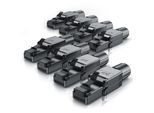 Primewire 8x Netzwerk-Adapter RJ-45 (Ethernet) zu Netzwerkkabel, Netzwerkstecker RJ45 CAT 8 - Gigabit Ethernet LAN Kabel - 40 Gbit/s, schwarz