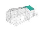 tectake® Freilaufgehege für Kaninchen, aus 12 Gitterelementen, 2 Türen, 180 x 75 x 75 cm