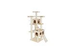 tectake® Kratzbaum, 186 cm, mit 2 Katzenhäusern, inklusive 2 Treppen, 4 Spielmäusen und Kippschutz