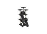 tectake® Kratzbaum, 170 cm, mit 2 Katzenhäusern, inklusive 2 Treppen, 4 Spielmäusen und Kippschutz