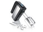 Arendo Elektrischer Handmixer - Handrührgerät Handrührer - 5 Geschwindigkeiten -inkl. 2 Rührbesen und 2 Knethaken aus Edelstahl - Soft Touch Gehäuse
