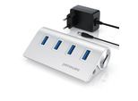Primewire - USB 3.2 Gen2 Hub aktiv inkl. Netzteil - 4 Port Hub/Verteiler - für Notebook, Laptop, PC, kompatibel mit iMac, MacBook (Air, Pro, Mini)