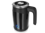 Arendo Wasserkocher 0,5 l, 1100 W, Edelstahl Single Reisewasserkocher Mini, Temperatureinstellung, schwarz