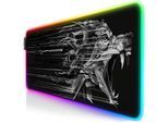 Titanwolf RGB Gaming Mauspad, Mousepad XL 800 x 300mm verbessert Präzision & Geschwindigkeit, Epsilon