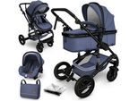 KIDUKU Kombi-Kinderwagen KIDUKU® 3 in 1 Kombi-Kinderwagen Buggy Reisebuggy