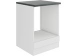 Herdumbauschrank OPTIFIT "Palma", weiss (weiß, weiß, anthrazit), B:60cm H:84,8cm T:60cm, Spanplatte, Schränke, Herdumbauschrank, Breite 60 cm, Nischenmasse B/T/H 56,7/55,5/59,5 cm