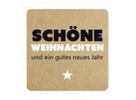 ratioform Geschenketiketten, Schöne Weihnachten, Stern, beige, VE 500 Stk, LxB 35 x 35 mm