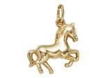 Kettenanhänger JOBO "Anhänger Pferd", gold (gelbgold 333), Schmuckanhänger, Damen, Gelbgold 333, Kettenanhänger, 333 Gold