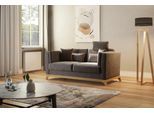2,5-Sitzer HOME AFFAIRE "Viva", braun (nougat), B:183cm H:84cm T:93cm, 95% Polyester, 10% Polyamid, Sofas, wahlweise mit Holzrahmen aus Eiche