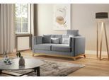 2,5-Sitzer HOME AFFAIRE "Viva", grau, B:183cm H:84cm T:93cm, 100% Polyester, Sofas, wahlweise mit Holzrahmen aus Eiche
