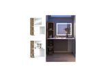 Vicco Schminktisch Tower Weiß Sonoma 122 x 55 cm mit LED-Spiegel