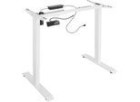 tectake® Tischgestell, elektrisch höhenverstellbar, breitenverstellbar, 85 - 129 x 65 x 71 - 121 cm