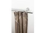 Gardinenstange GARESA "EASY", silber (silberfarben), B:53cm L:340cm Ø:20mm, Aluminium, Gardinenstangen, Vorhanggarnitur-Innenlauf, verlängerbar, Wandmontage, Aluminium
