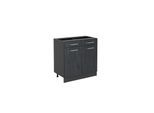 Vicco Schubunterschrank R-Line Schwarz Beton Anthrazit 80 cm ohne Arbeitsplatte