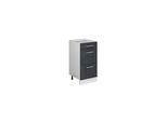 Vicco Schubladenunterschrank R-Line Schwarz Beton Weiß 40 cm ohne Arbeitsplatte