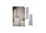 Vicco Badschrank Fynn Weiß 36 x 175 cm Eckschrank 2 Türen