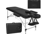 tectake® 2 Zonen Massageliege, Breite 60 cm, Polsterung 4 cm, mit Aluminiumgestell, 205 x 95 x 89 cm