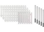 Gartenzaun TETZNER & JENTZSCH "Lexington 1", weiß, H:80cm, Polyvinylchlorid (PVC), Zaunelemente, Kunststoff, 80 cm hoch, 3 Elemente + 1 Tür für 6,85 m, 5 Pfosten
