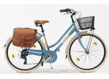 Cityrad "Citybike 605 Alu Lady" Gr. 46, blau (blau, blau), VENICE - I LOVE ITALY, Fahrräder, 46cm, 28 Zoll (71,12cm), für Damen, Kettenschaltung