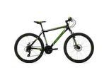 Mountainbike KS CYCLING "Sharp" Gr. 46, schwarz (schwarz, schwarz), Fahrräder, 46cm, 26 Zoll (66,04cm), für Herren, Kettenschaltung