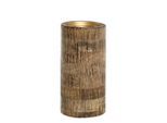 Chic Antique Kerzenständer für Stumpenkerze aus Mangoholz, Höhe 15, ∅ 10 cm