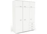 Parisot Kleiderschrank 6-türig Galaxy 2 Weiß