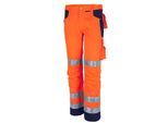 QUALITEX HIGH QUALITY WORKWEAR Bundhose PRO WS warnorange/marine Damen: 64 Herren: 70
