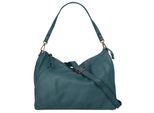 Umhängetasche SAMANTHA LOOK, Mädchen, Gr. B/H/T: 32cm x 25cm x 14cm onesize, blau, Leder, leicht glänzend, unifarben, Taschen Umhängetasche, echt Leder, Made in Italy