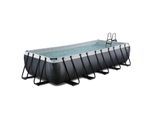 EXIT Black Leather Pool 540x250x100cm mit Filterpumpe - schwarz