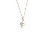 Kette mit Anhänger DKENIZ "925/- Sterling Silber rosevergoldet Glänzend 46cm Zirkonia Weiß", rot, Halsketten, Damen, 46cm, Silber 925 (Sterlingsilber), L: 46 B: 10mm, glänzend, B:10mm