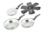 Genius Pfannen-Set »Genius Cerafit Mont Blanc 20 cm/24 cm/28 cm«, Edelstahl