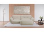 Ecksofa BETYPE "Be Fluffy", beige (cream), B:269cm H:87cm T:184cm, 100% Polyester, Sofas, Ecksofa, Softes Sitzgefühl, moderne Kedernaht, hochwertiger Bezug