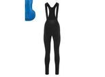 Fahrradhose GONSO "SITIVO TI BIB W", Damen, Gr. 34, Normalgrößen, blau, 57% Polyamid; 28% Polyester; 15% Elasthan, Hosen, Damen Radhose, innovatives Sitzpolster, Träger-Radlerhose, Tight Fit