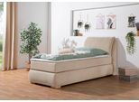 Boxspringbett HOME AFFAIRE "Breitenthal", beige, B:112cm L:222cm, Komplettbetten, Boxspringbett, abnehmbare Rückenkissen mit Klettband