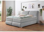 Boxspringbett HOME AFFAIRE "Breitenthal", grau, B:212cm L:222cm, Komplettbetten, Boxspringbett, abnehmbare Rückenkissen mit Klettband