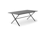 Esstisch HAMMEL FURNITURE "Meza Designtisch mit Auszugsfunktion und 2 Einlegeplatten", schwarz (schwarz, schwarz, schwarz), B:165cm H:74cm T:90cm, Tischplatte: Schwarzes nanobehandeltes Fenix-Laminat (schwarzer Rand), Gestell: Pulverbeschichtetes schwarzes Metall, RAL9005 matt. Mit nanobehandeltem Laminat, einer matten, seidigen Oberfläche, die Fingerabdrücke abweist und langlebig und hygienisch i