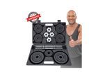 Miweba Sports Kurzhantel-Set MKH120, 20kg, Hantelkoffer, Gewichte aus Gusseisen, Stahl-Hantelstange (Mit Koffer)